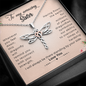 To My Amazing Sister Believe in Yourself Dragonfly Necklace | Encouragement Dragonfly Necklace Gift, Necklace to Sister from Sister and Brother