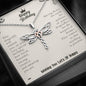 Happy Birthday "You Are Loved" Dragonfly Necklace