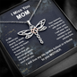 I Miss You Mom Dragonfly Necklace | Mom Memorial Necklace | Loss of Mother Gift | Mother Loss Sympathy Gift