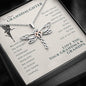 To Our Granddaughter, Live Your Dreams Dragonfly Necklace | Gift From Your Grandma & Grandpa Necklace