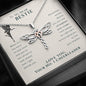 To My Dear Bestie Remember Whose Best You Are Dragonfly Necklace | Best Friend Necklace, Best Friends Forever