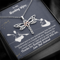 To My Kayaking Wifey Dragonfly Necklace | Valentine's Gift, Anniversary Gift, Kayaking Couple Dragonfly Necklace, Outdoorsman Gift