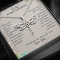 To My Bonus Daughter I Will Always Be There Dragonfly Necklace | Gift for Bonus Daughter from Bonus Mom / Step-Mom / Step-Dad | Birthday, Christmas Present