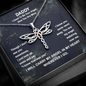 Daddy’s Girl Memorial Dragonfly Necklace, From Your Dad In Heaven Grief Gift, Sympathy Gift, Dad Remembrance Necklace, Dad Memorial Gift, Keepsake Condolence