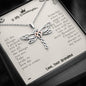To My Granddaughter, You Are All The Things I Prayed For Dragonfly Necklace