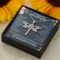 To Our Granddaughter, Live Your Dreams Dragonfly Necklace Your Grandma & Grandpa | Granddaughter Teen Girl Gift