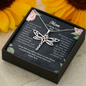 Mom, I F*cking Love You Dragonfly Necklace | Gift to Mom from Daughter / Son | Mother's Day Gift for Mother