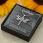 To Our Granddaughter, Live Your Dreams Dragonfly Necklace Your Grandma & Grandpa | Granddaughter Graduation, Birthday Gift