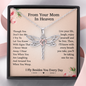 From Your Mom in Heaven Dragonfly Necklace Gift| Mom Remembrance Gift, Sympathy Gift, Mom Memorial Gift