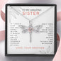 To My Amazing Sister, Love Your Brother Dragonfly Necklace