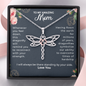 To My Amazing Mom I Will Always Be There Dragonfly Necklace | Gift for Mom from Son and Daughter | Birthday, Mother's Day, Just Because Gift For Mom
