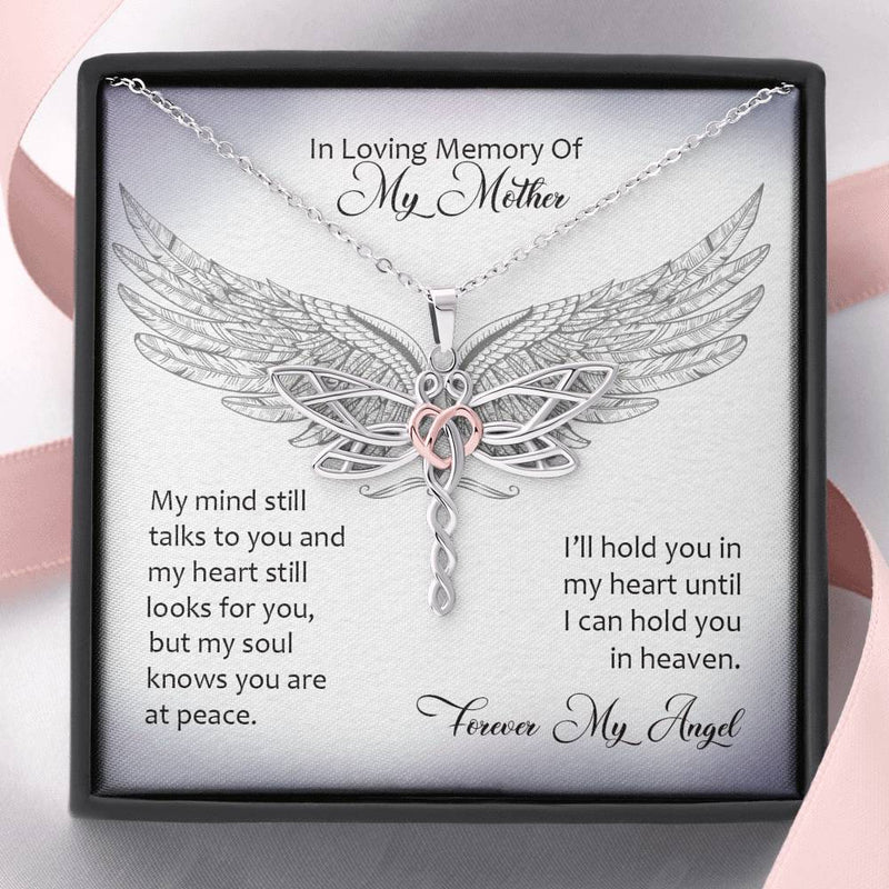 In Loving Memory Of My Mother Dragonfly Necklace | Condolence Gift Loss Of A Father | Sympathy Gift Loss Of Mother | Bereavement Gift Mom | Loss Of Mom Gift