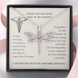Thank You For Being Part Of My Journey Dragonfly Necklace |  Preceptor Thank You Gift |  A Truly Amazing Preceptor Gift Necklace