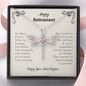 Happy Retirement Gift Enjoy Your Next Chapter Dragonfly Necklace | Retirement Necklace for Women: Colleagues, Leave Job, Jewelry from Coworkers