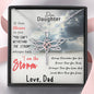 Dear Daughter, You Are The Storm Dragonfly Necklace from Dad