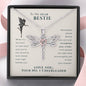 To My Dear Bestie Remember Whose Best You Are Dragonfly Necklace | Best Friend Necklace, Best Friends Forever