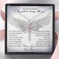 From My Son In Heaven Dragonfly Necklace | Son Memorial Necklace | Loss of Son Gift | Son Loss Sympathy Gift
