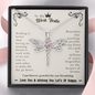 To My Work Bestie Dragonfly Necklace | Secret Santa Jewelry Gift, Christmas Gifts Work Friend Coworker, Work Wife Gift for Colleague