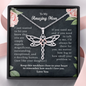 To My Dear Mommy Dragonfly Necklace | Gift to Mom from Daughter | Mother's Day Gift for Mother