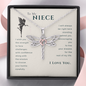 To My Niece Live Your Dreams Dragonfly Necklace | Birthday, Graduation Gift For Niece | Gift From Uncle | Gift From Aunt