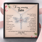 To My Amazing Sister Believe in Yourself Dragonfly Necklace | Encouragement Dragonfly Necklace Gift, Necklace to Sister from Sister and Brother