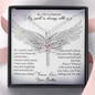 From My Brother In Heaven Dragonfly Necklace | Brother Memorial Necklace | Loss of Brother Gift | Brother Loss Sympathy Gift