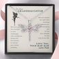 To Our Granddaughter, Live Your Dreams Dragonfly Love Your Maw Maw & PawNecklace