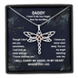 Daddy’s Girl Memorial Dragonfly Necklace, From Your Dad In Heaven Grief Gift, Sympathy Gift, Dad Remembrance Necklace, Dad Memorial Gift, Keepsake Condolence