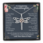 To Our Granddaughter, Live Your Dreams Dragonfly Necklace Your Nana & Papa, Granddaughter Birthday, Graduation Gift