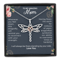 To My Amazing Mom I Will Always Be There Dragonfly Necklace | Gift for Mom from Son and Daughter | Birthday, Mother's Day, Just Because Gift For Mom