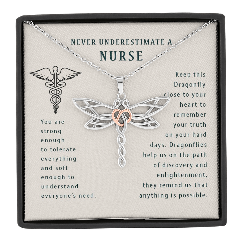 Nurse Dragonfly Necklace | Nursing Student Gift, New Nurse, Nursing Graduation Gift Necklace