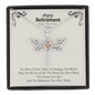 Happy Retirement Gift No More Clocks Dragonfly Necklace | Retirement Necklace for Women: Colleagues, Leave Job, Jewelry from Coworkers