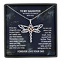 Dad Memorial Dragonfly Necklace, From Your Dad In Heaven Grief Gift, Sympathy Gift, Dad Remembrance Necklace, Dad Memorial Gift, Keepsake Condolence