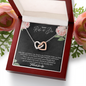To My Ride Or Die Our Hearts Are Connected Interlocked Heart Necklace | Best Friend, Unbiological Sister, Bonus Sister Gift