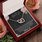 To My Ride Or Die Our Hearts Are Connected Interlocked Heart Necklace | Best Friend, Unbiological Sister, Bonus Sister Gift