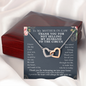 Funny Mother in Law Gift Interlocking Hearts Necklace | Mother in Law Wedding Gift, Mothers Day Gifts for Mother in Law