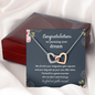 Congratulations On Pursuing Your Dream So Glad Farewell To A Great Coworker Interlocking Hearts Necklace | Farewell Gift for Coworker |  New Job Gift |  Fresh Start Gift for Coworker
