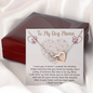 To my Dog Mama Interlocking Hearts Necklace| Dog Memorial Gift| Pet Sympathy Gift| Loss of Dog Gift