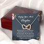 Enjoy Your Next Chapter Be Proud Of The Work You Have Done Interlocking Hearts Necklace | Farewell Gift for Coworker |  New Job Gift |  Fresh Start Gift for Coworker