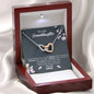 To My Granddaughter, You Are Braver Than You Believe Interlocking Heart Necklace