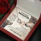 To My Daughter This Old Wolf Has Your Back Heart Necklace from Your Step-Dad