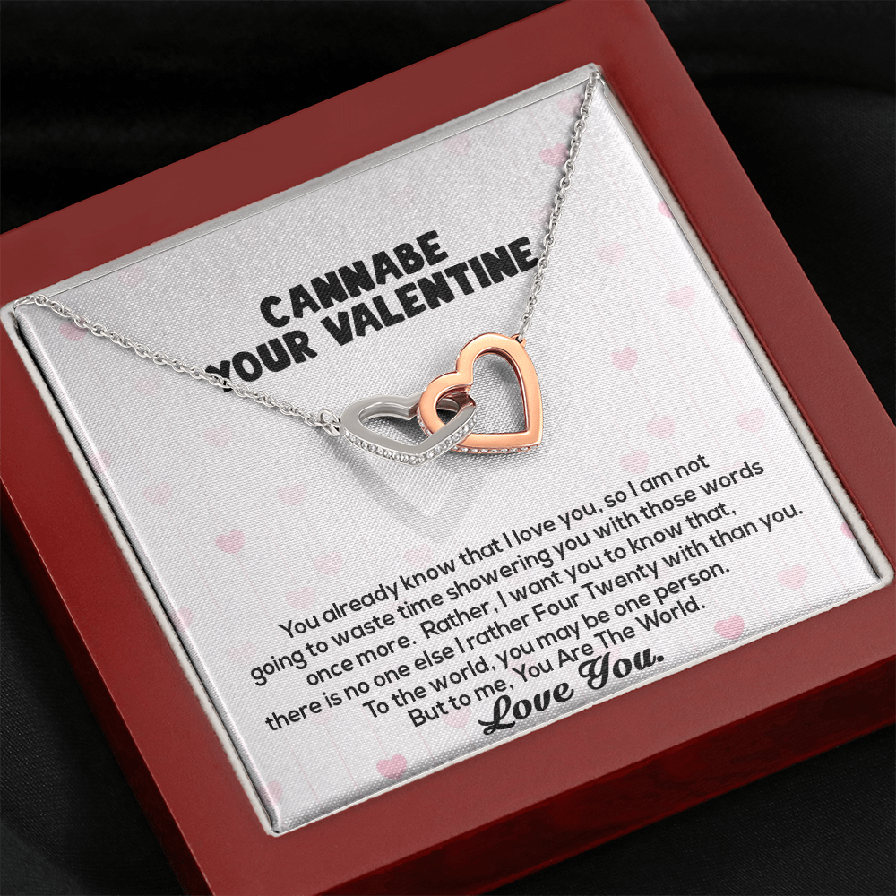 Cannabe Your Valentine Interlocked Hearts Necklace
