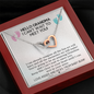 Hello Grandma I Cant Wait to Meet You From Baby Bump Interlocking Hearts Necklace| Gift for Grandma| Gift From Baby Bump| Gift for New Grandma| Pregnancy Reveal Gift