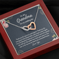 To My Grandma Thank You For Your Love And Support Interlocked Hearts Necklace |  Gift from Granddaughter/Grandson | Wedding Day Gift for Grandma/Grandmother