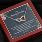 To My Amazing Grandma Distance Never Separates Two Hearts Interlocked Hearts Necklace |  Gift from Granddaughter/Grandson | Birthday, Christmas, & Mother's Day Gift for Grandma/Grandmother