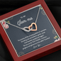 To My Glam-Ma Too Young To Be Called Grandma Interlocked Hearts Necklace |  Gift from Granddaughter/Grandson | Birthday, Christmas, & Mother's Day Gift for Grandma/Grandmother