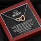 To My Best Witch We Have Each Other Double Heart Necklace | Best Witches Necklace: Gift for Coven Sisters, Celestial Sisters