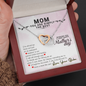 Funny Mothers Day Message Card Necklace | Mom You Are The Best Card for Mom from Daughter | Mother's Day Gift From Daughter