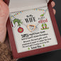 To My Wife Another Elfed Up Year Xmas Interlocked Heart Necklace | Husband To Wife For 2021 Christmas Gifts