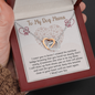 To my Dog Mama Interlocking Hearts Necklace| Dog Memorial Gift| Pet Sympathy Gift| Loss of Dog Gift